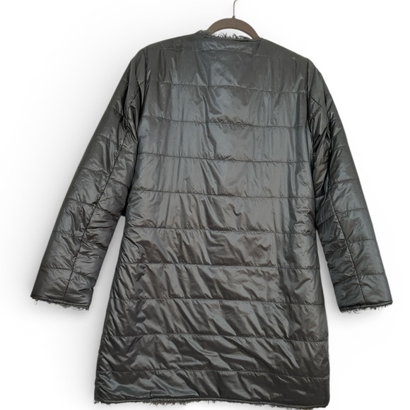 Luii Reversible Faux Fur Coat Women's Gray Textured Coat. Size M. NWT - Picture 5 of 12